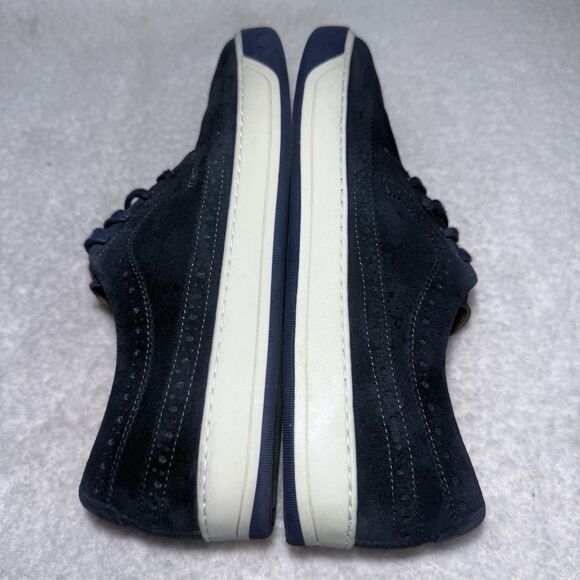 Johnston Murphy Elliston Wingtip Blue Suede Sneakers w/ Brogue Detailing Men 9.5 - Picture 6 of 8